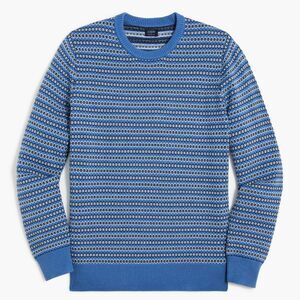 J CREW Fair Isle Men's Blue Striped Sweater size XXL winter ❄️ holiday
